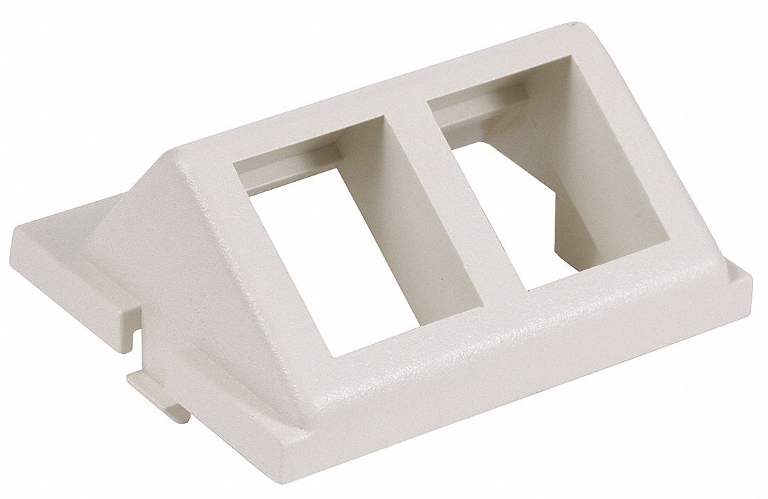 Audio/Video Module: 1.5-Unit 2-Port Keystone, Angled Module, Office White