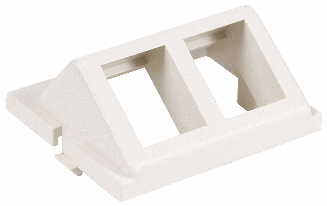 Audio/Video Module: 1.5-Unit 2-Port Keystone, Angled Module, White
