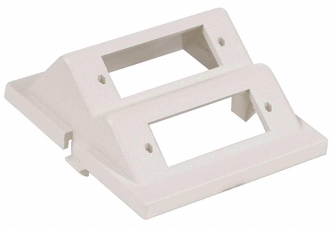 Audio/Video Module: 2-Unit 2-Duplex SC Keystone, Angled Module, Office White