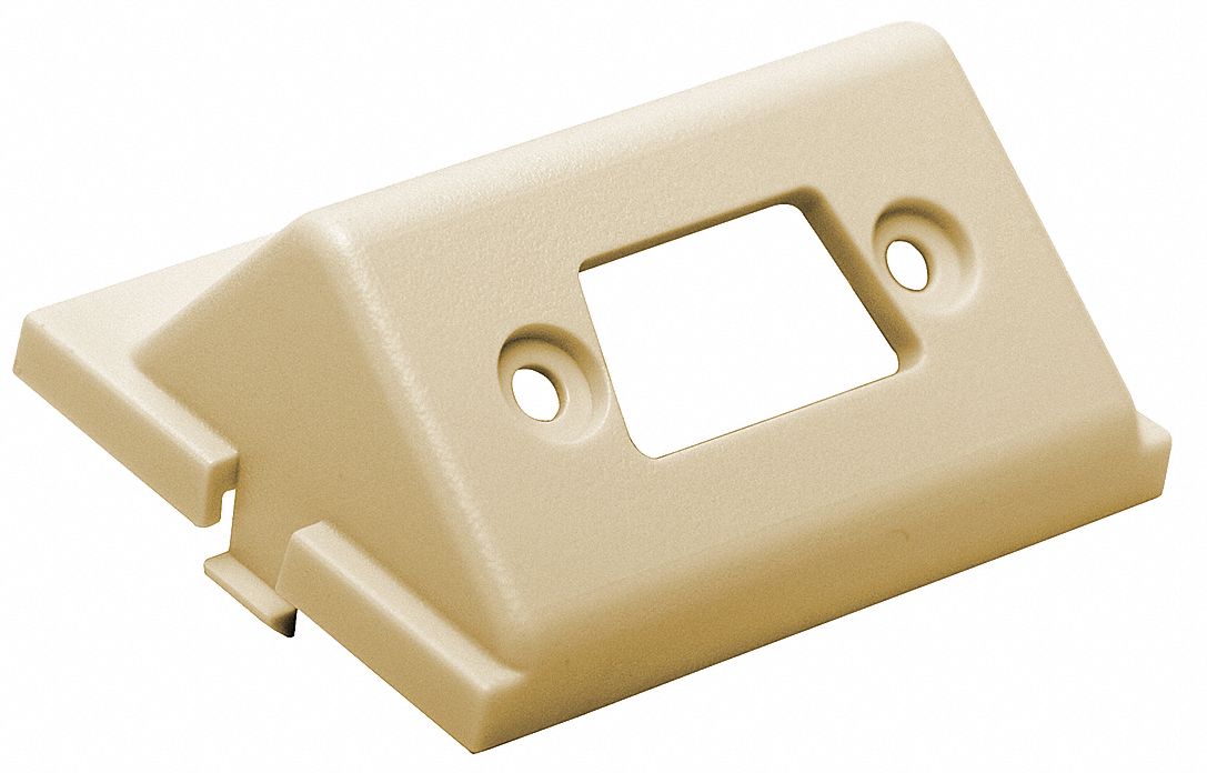 Audio/Video Module: 1.5-Unit HD15/9-Pin or HDMI Module, Angled Module, Ivory