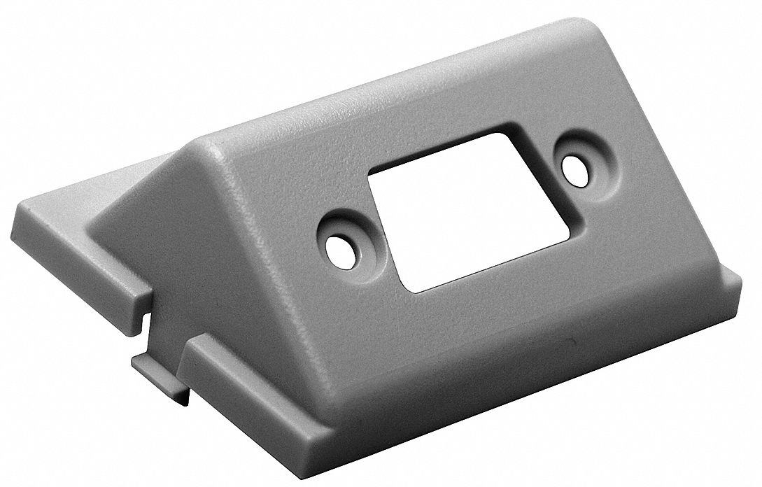 Audio/Video Module: 1.5-Unit HD15/9-Pin or HDMI Module, Angled Module, Gray