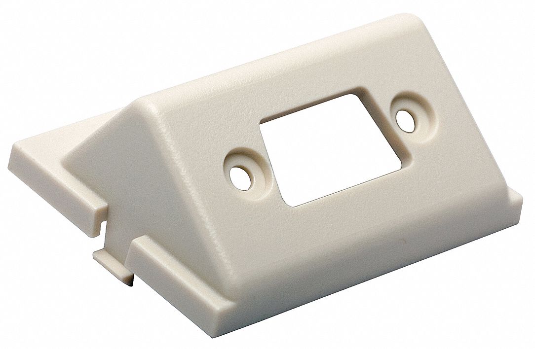 Wall Plate: 1.5-Unit HD15/9-Pin or HDMI Module, Angled Module, Office White