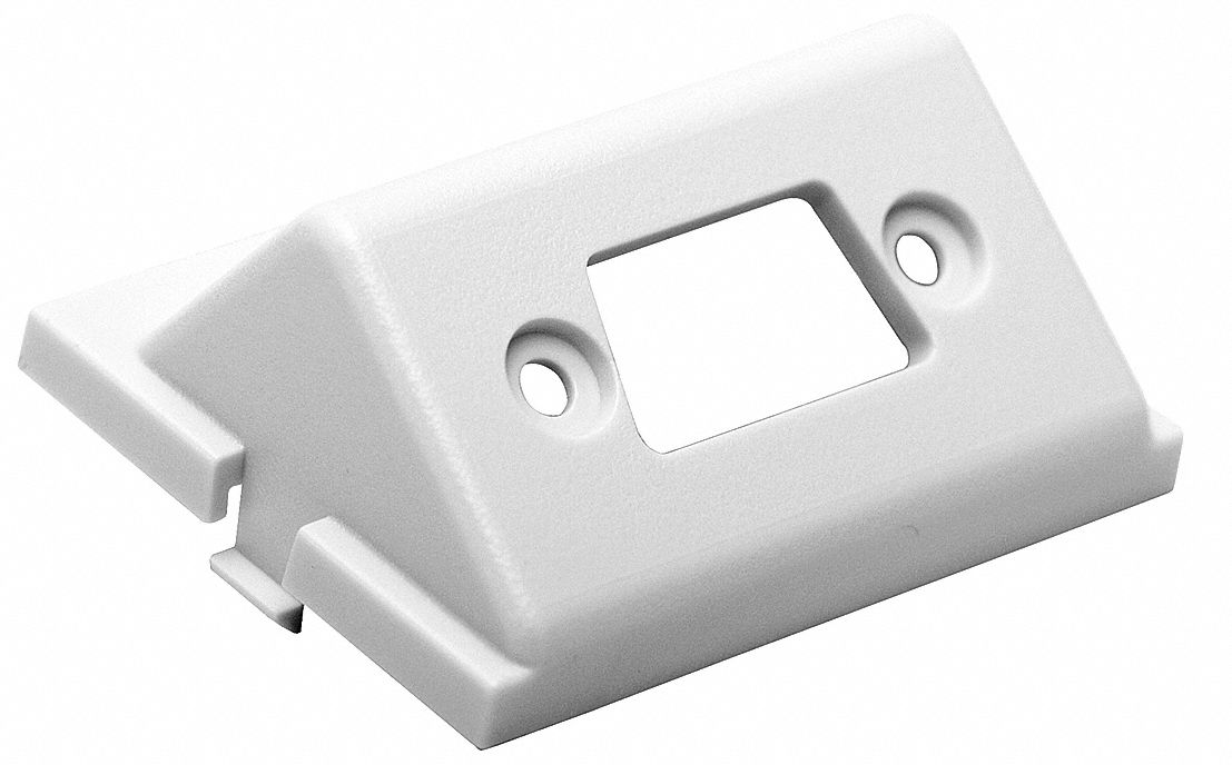 Wall Plate: 1.5-Unit HD15/9-Pin or HDMI Module, Angled Module, White