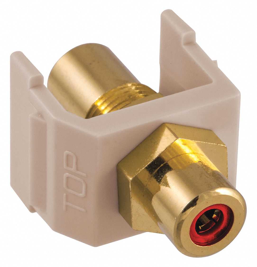 Keystone Jack, 0.8125 in H, Beige
