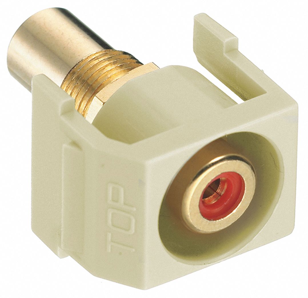 Keystone Jack, 0.875 in H, Beige