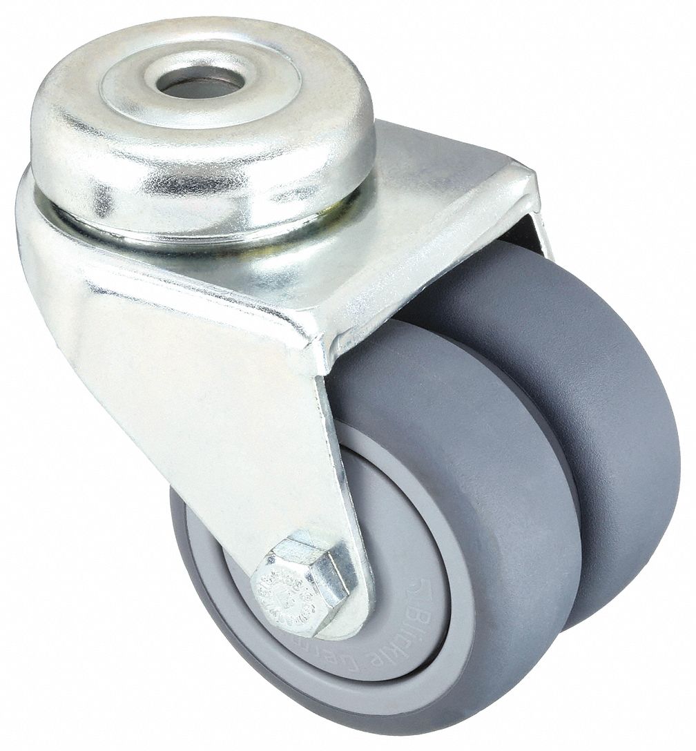 LOW-PROFILE EASY-TURN BOLT-HOLE CASTER