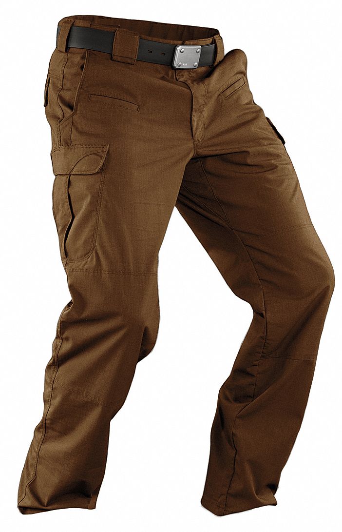 5.11 TACTICAL Stryke Pants: 42 in, Battle Brown, 42 in Fits Waist Size, 36  in Inseam