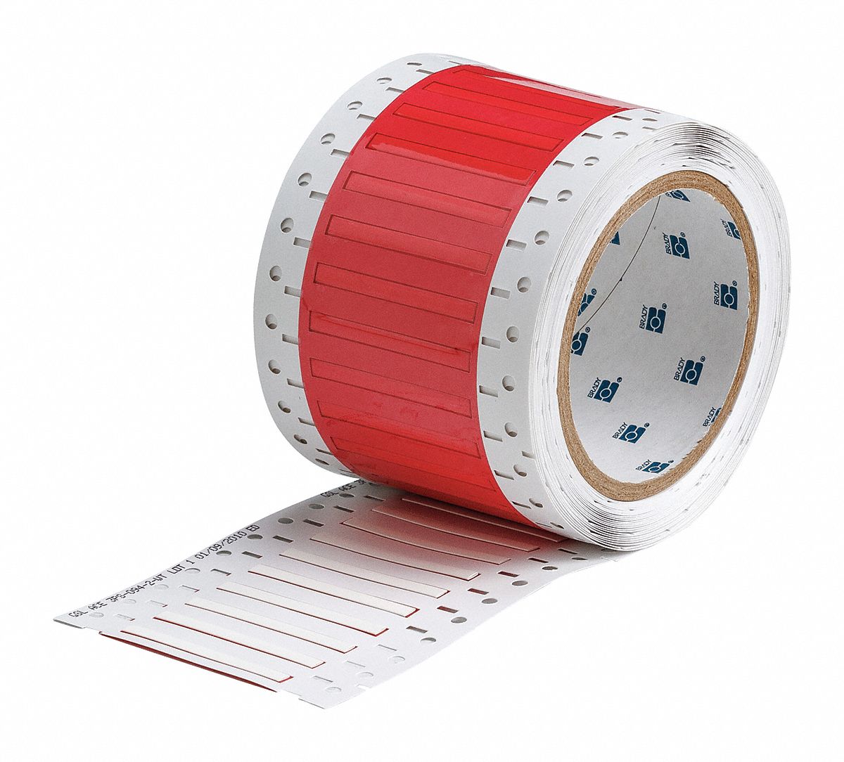 Sleeve Label: 3/32 in x 2 in, Polyolefin, White (Matte), For 20 AWG to 28 AWG Wire Gauge