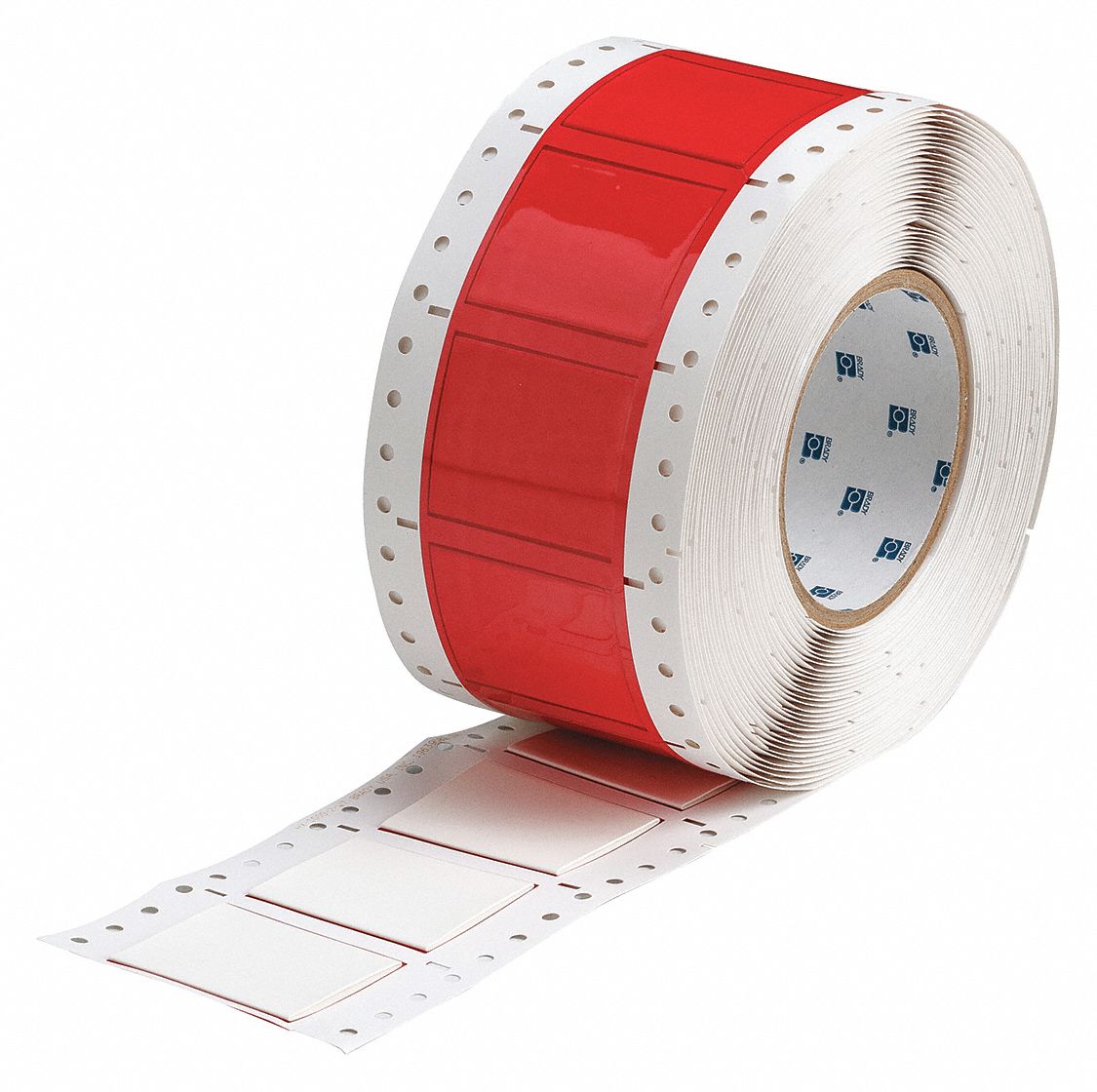 Sleeve Label: 1 in x 2 in, Polyolefin, White (Matte), For 0 AWG to 0 AWG Wire Gauge