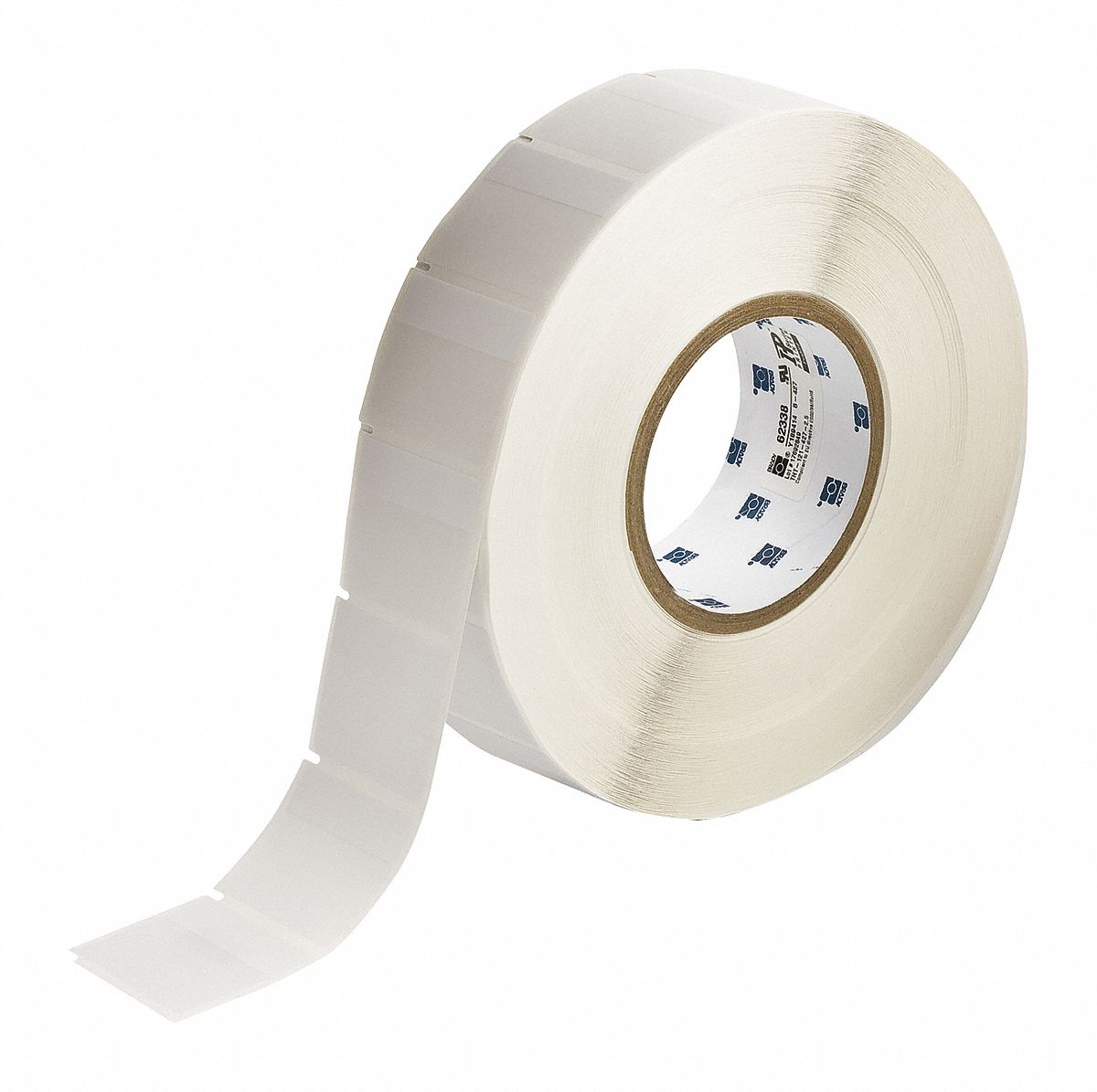 Wraparound Label: 1/2 in x 1 3/4 in, Vinyl, White (Matte), For 8 AWG to 4 AWG Wire Gauge