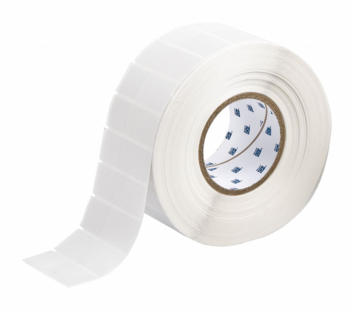 Wraparound Label: 2 5/8 in x 1 in, Vinyl, White (Matte), For 8 AWG to 4 AWG Wire Gauge