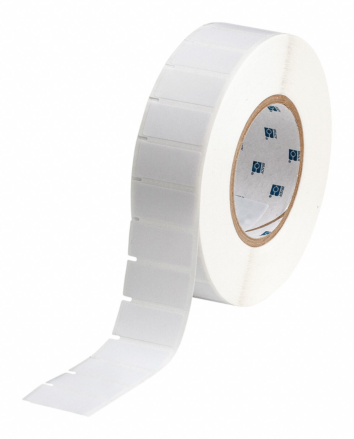 Wraparound Label: 1 1/2 in x 3/4 in, Vinyl, White (Matte), For 8 AWG to 4 AWG Wire Gauge