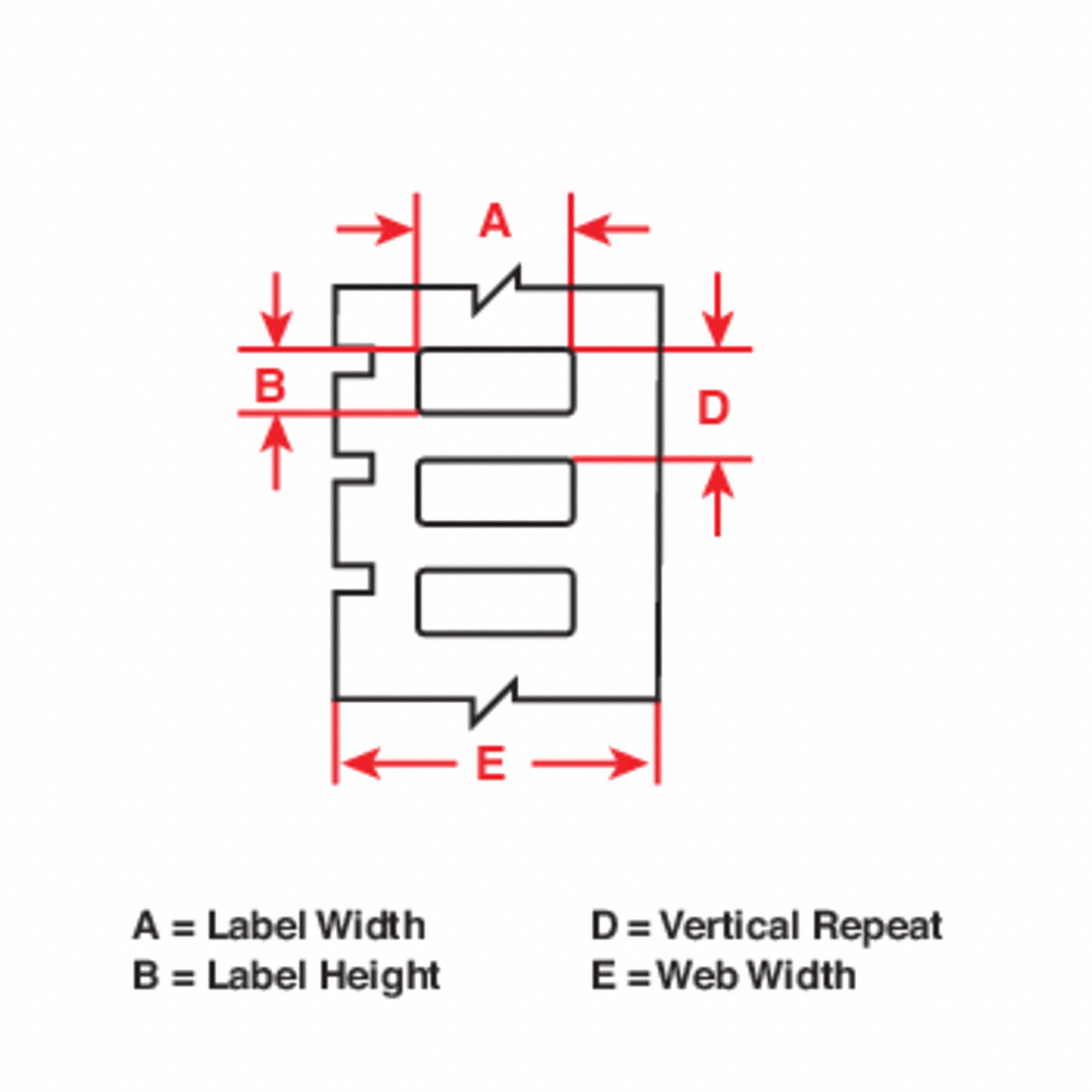 Wraparound Label: 1 in x 2 in, Vinyl, White (Matte), For 16 AWG to 10 AWG Wire Gauge
