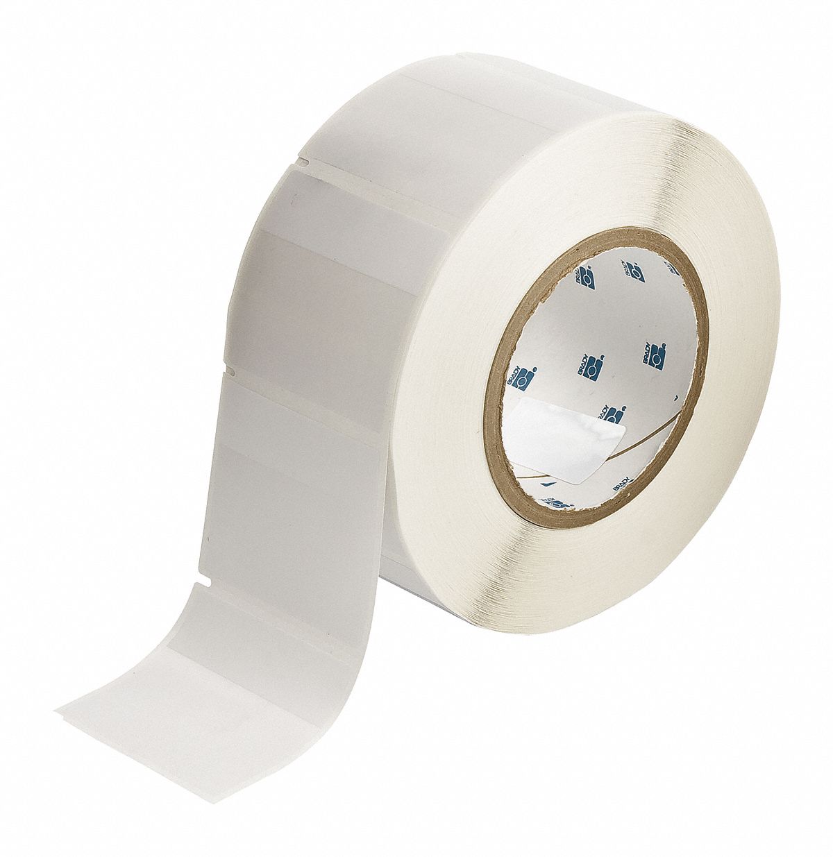 Wraparound Label: 2 1/4 in x 2 1/2 in, Vinyl, White (Matte), For 16 AWG to 10 AWG Wire Gauge