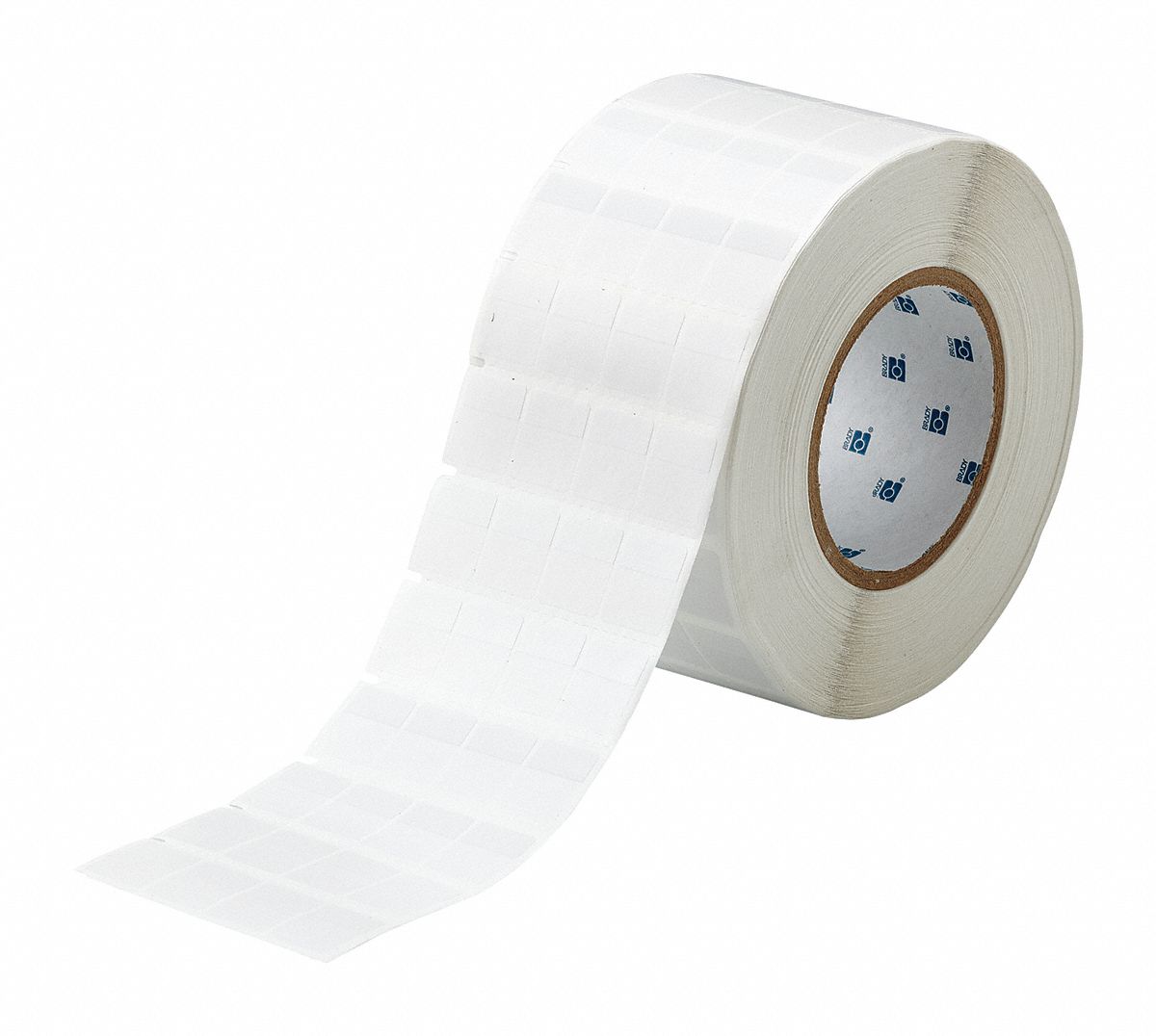 Wraparound Label: 15/16 in x 3/4 in, Vinyl, White (Matte), For 16 AWG to 10 AWG Wire Gauge