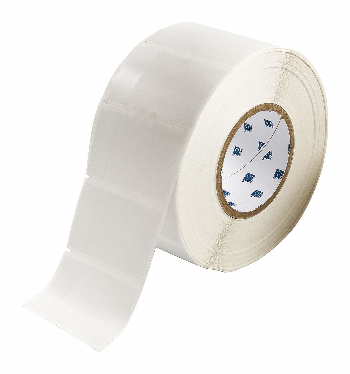 Wraparound Label: 3 3/16 in x 1 29/32 in, Vinyl, White (Matte), For 6 AWG to 1 AWG Wire Gauge