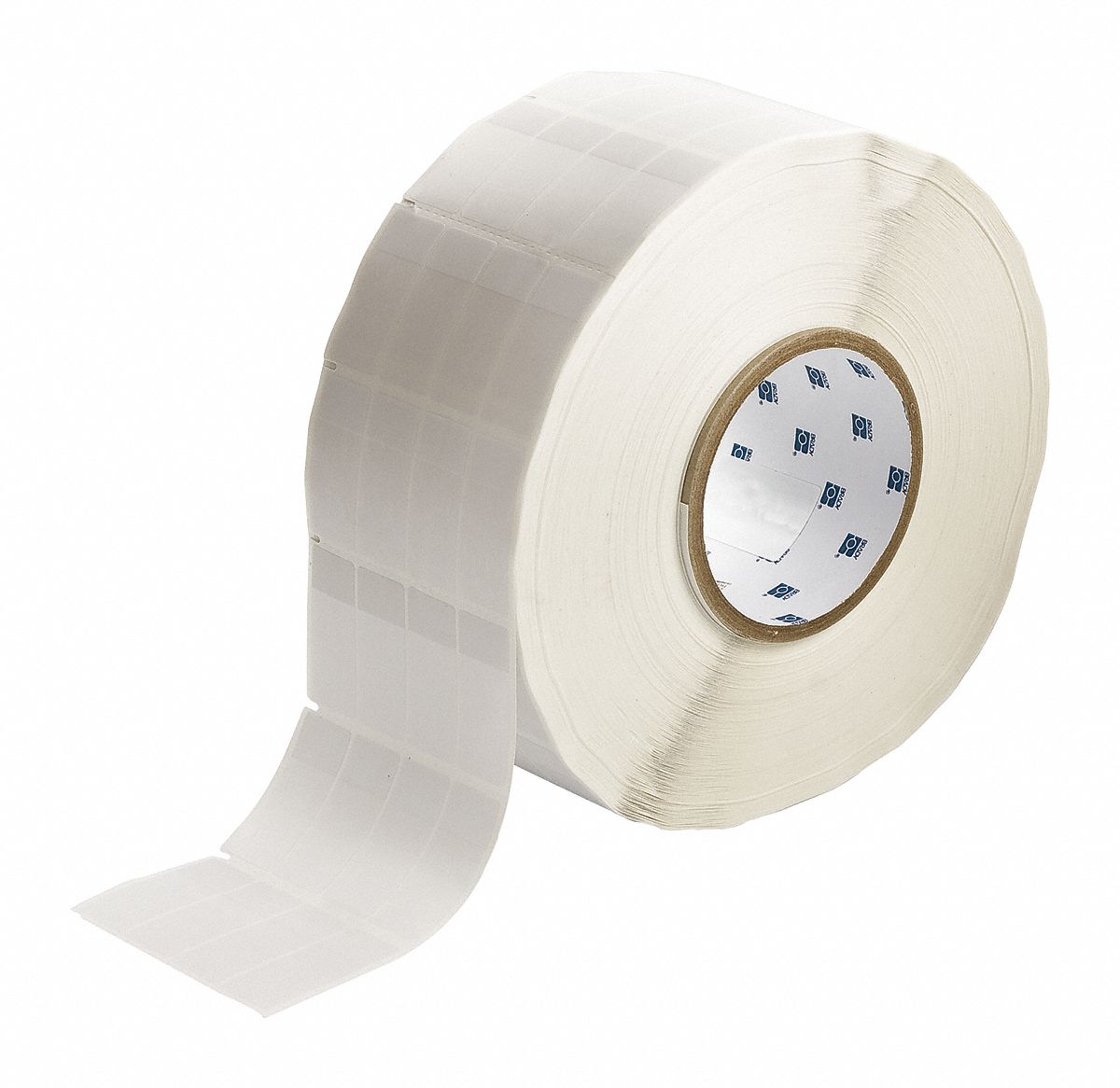 Wraparound Label: 1 3/4 in x 3/4 in, Vinyl, White (Matte), For 6 AWG to 1 AWG Wire Gauge