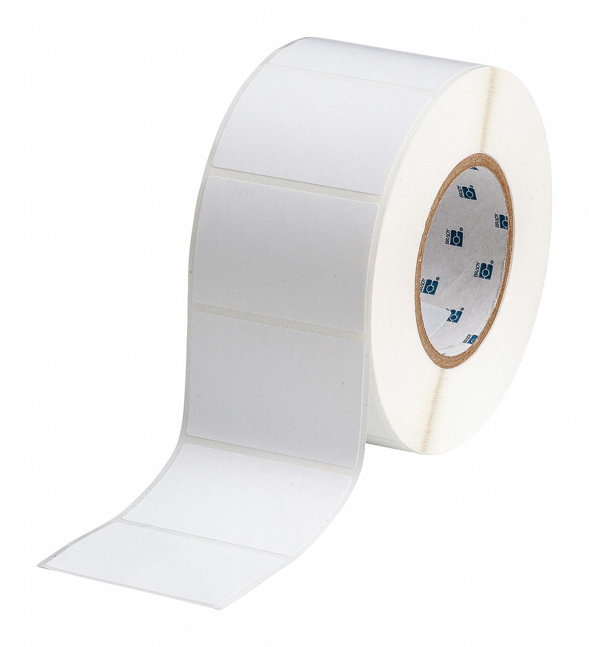 Wraparound Label: 2 in x 3 in, Nylon, Black on White, For 1 in to 1.95 in Wire Dia