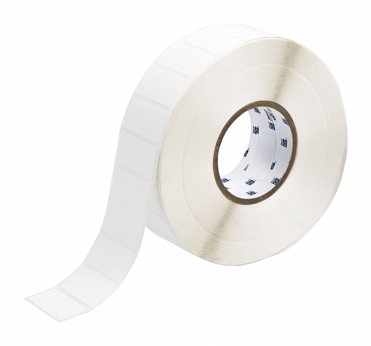 Wraparound Label: 1 in x 2 in, Nylon, Black on White, For 1 in to 1.95 in Wire Dia