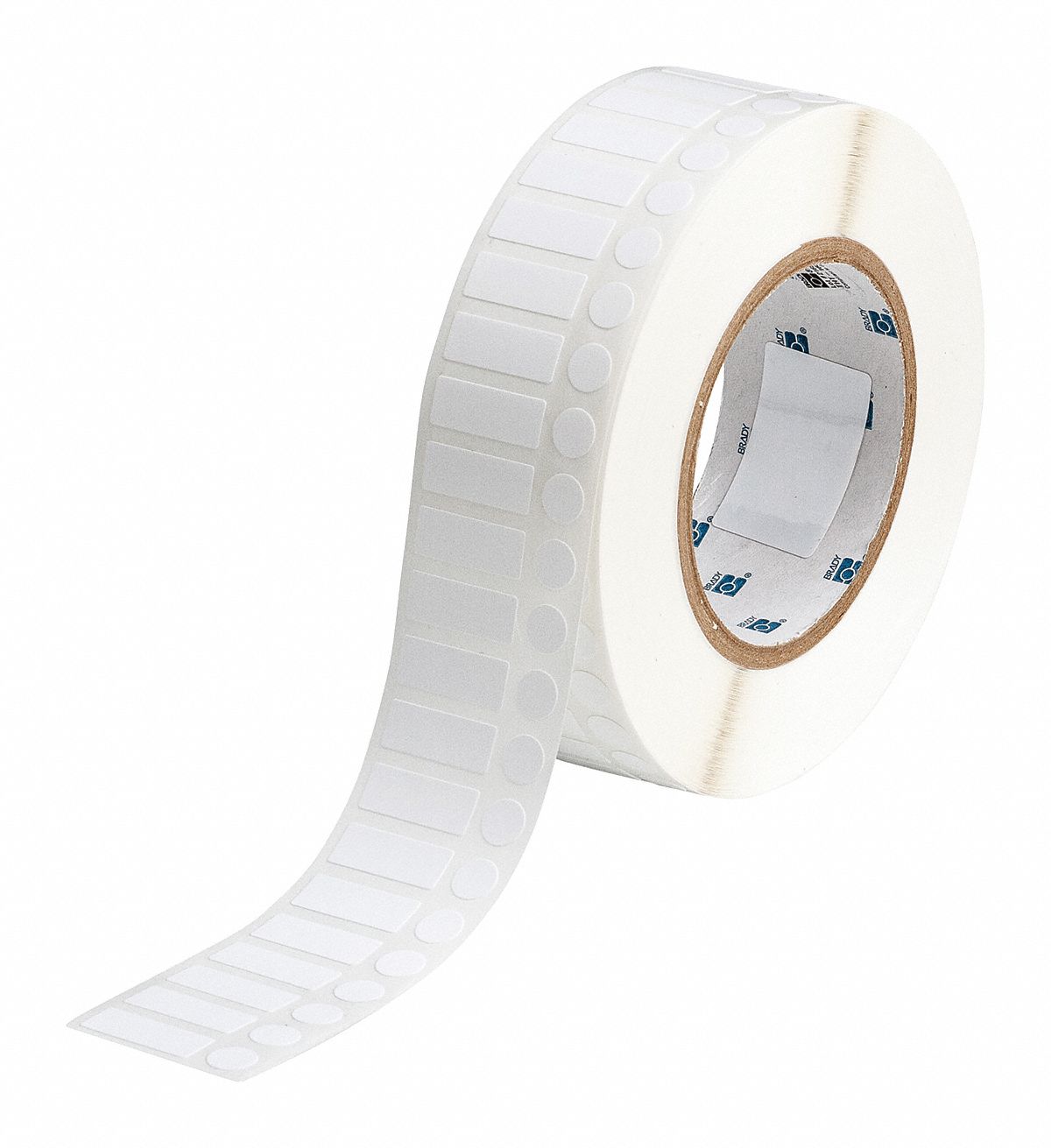 PRECUT LABEL ROLL, 3/8 IN X 1 IN, AUTOCLAVABLE CRYOGENIC NYLON, WHITE, 3,000 LABELS INCLUDED