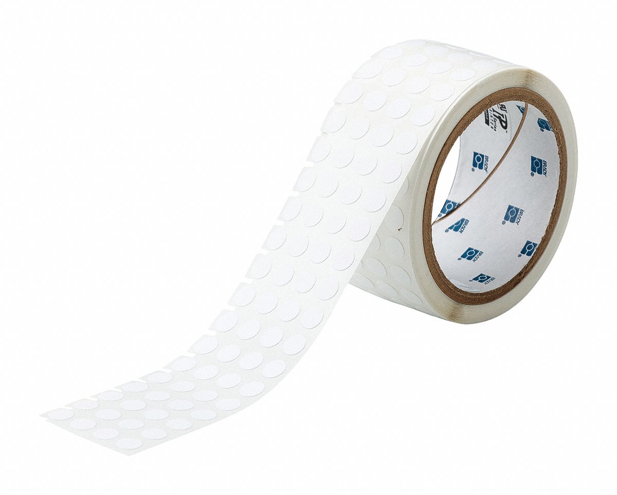 Wraparound Label: 3/8 in x 3/8 in, Nylon, Black on White, For 2 AWG to 0 AWG Wire Gauge