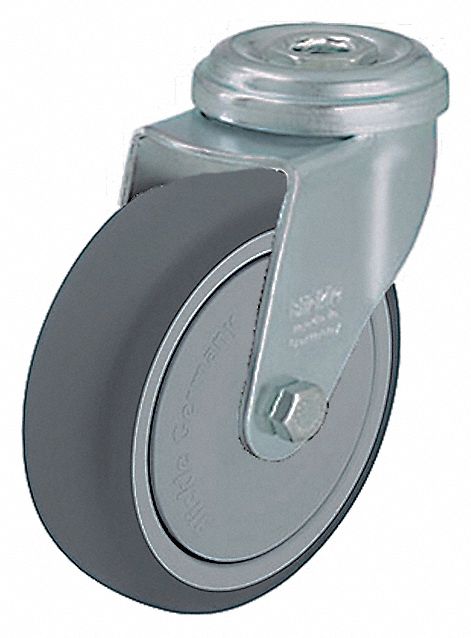 Corrosion-Resistant Bolt-Hole Caster: 3 in Wheel Dia., 165 lb, 3 7/8 in Mounting Ht