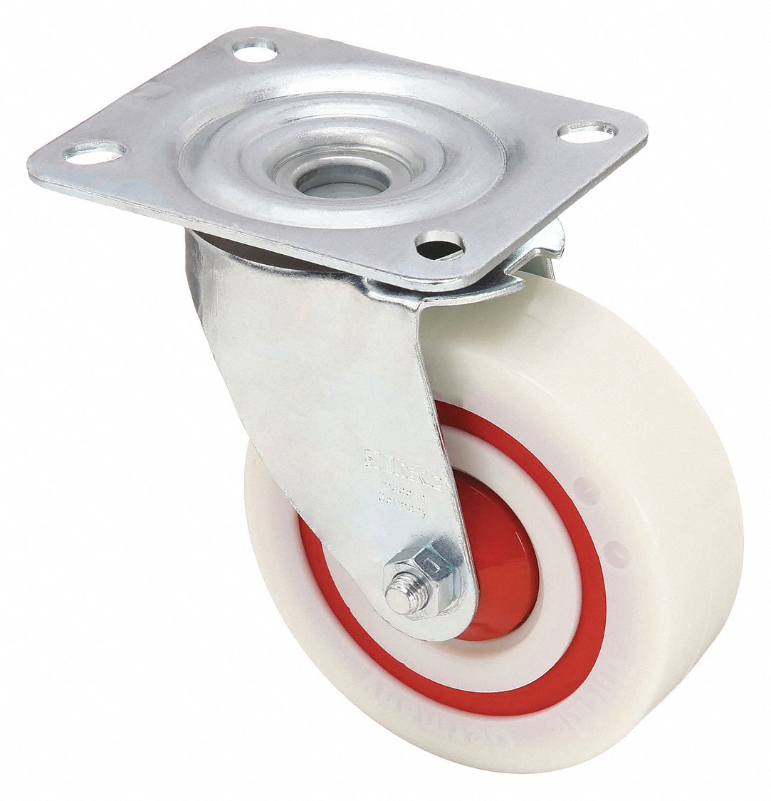 DEBRIS-RESISTANT STANDARD PLATE CASTER, 4 15/16 IN WHEEL DIA, 330 LB, SWIVEL CASTER