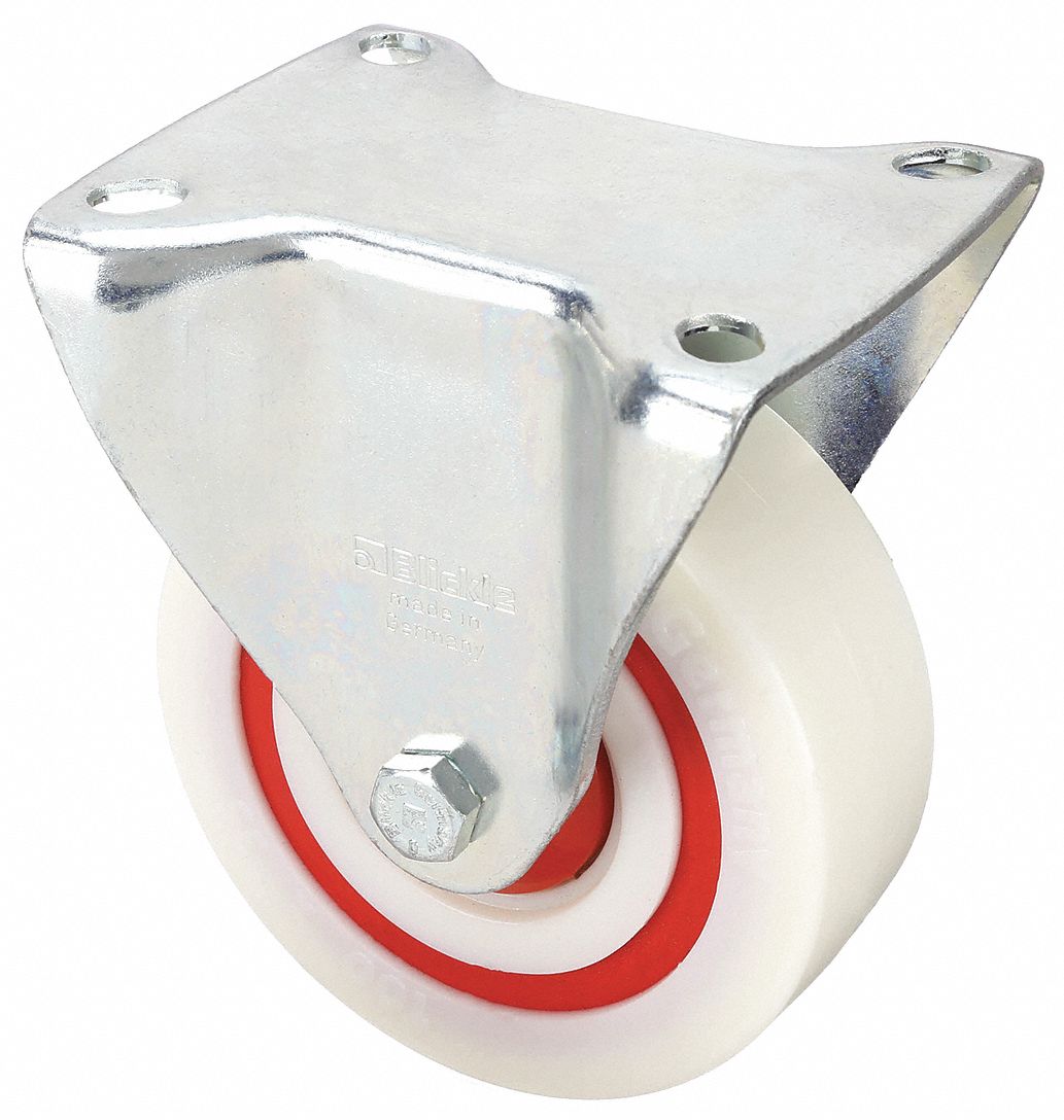 DEBRIS-RESISTANT STANDARD PLATE CASTER, 3⅞ IN WHEEL DIAMETER, 330 LB, RIGID CASTER