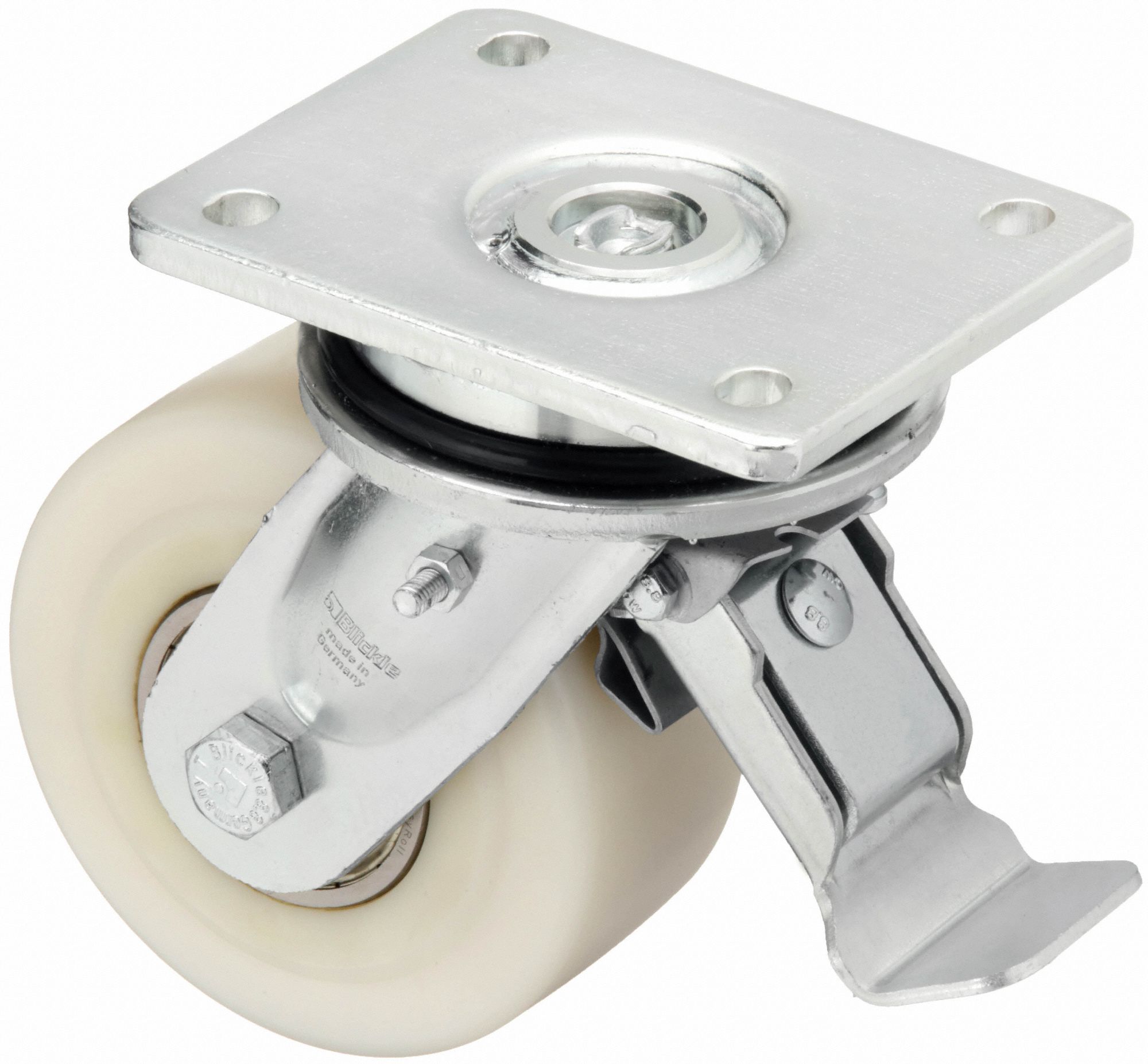 GRAINGER APPROVED Standard Plate Caster, Swivel, Nylon, 3850 lb, 4 7/8