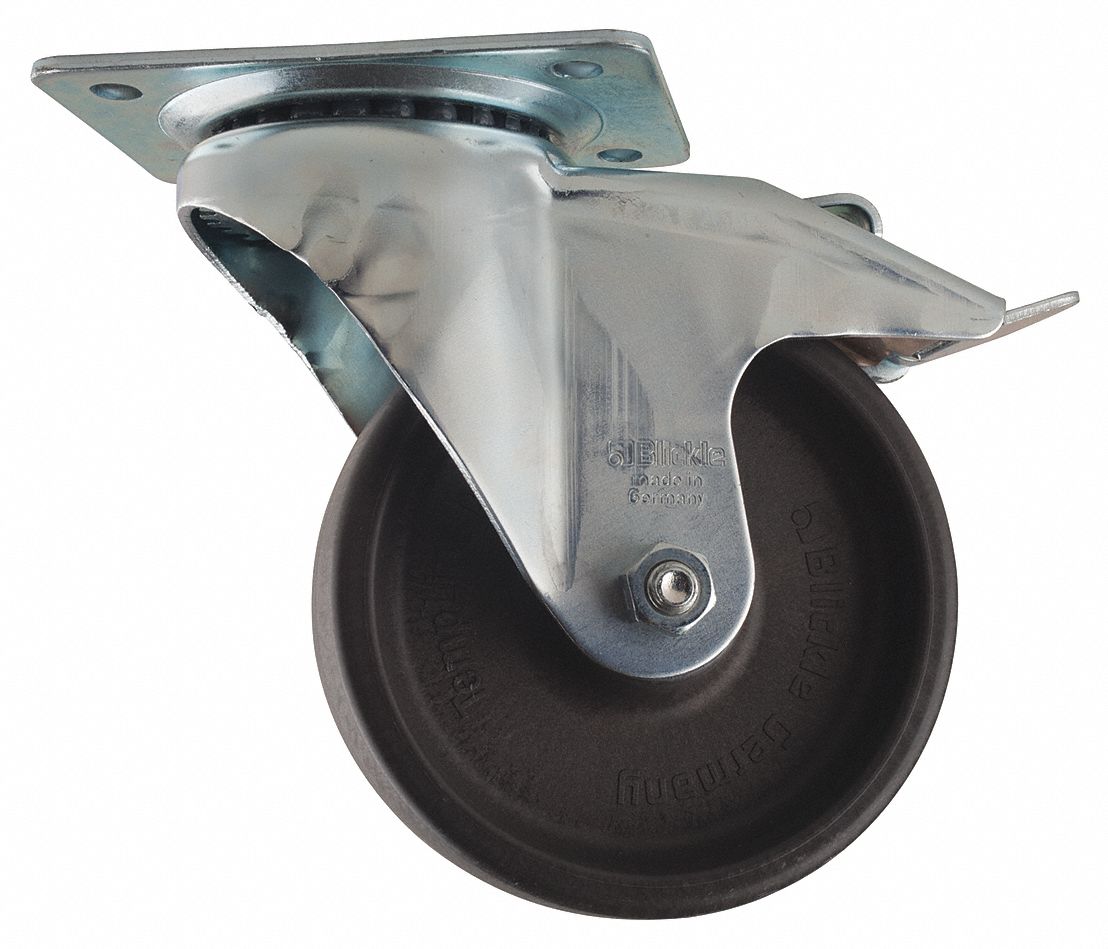 GRAINGER APPROVED Corrosion- & Heat-Resistant Standard Plate Caster ...