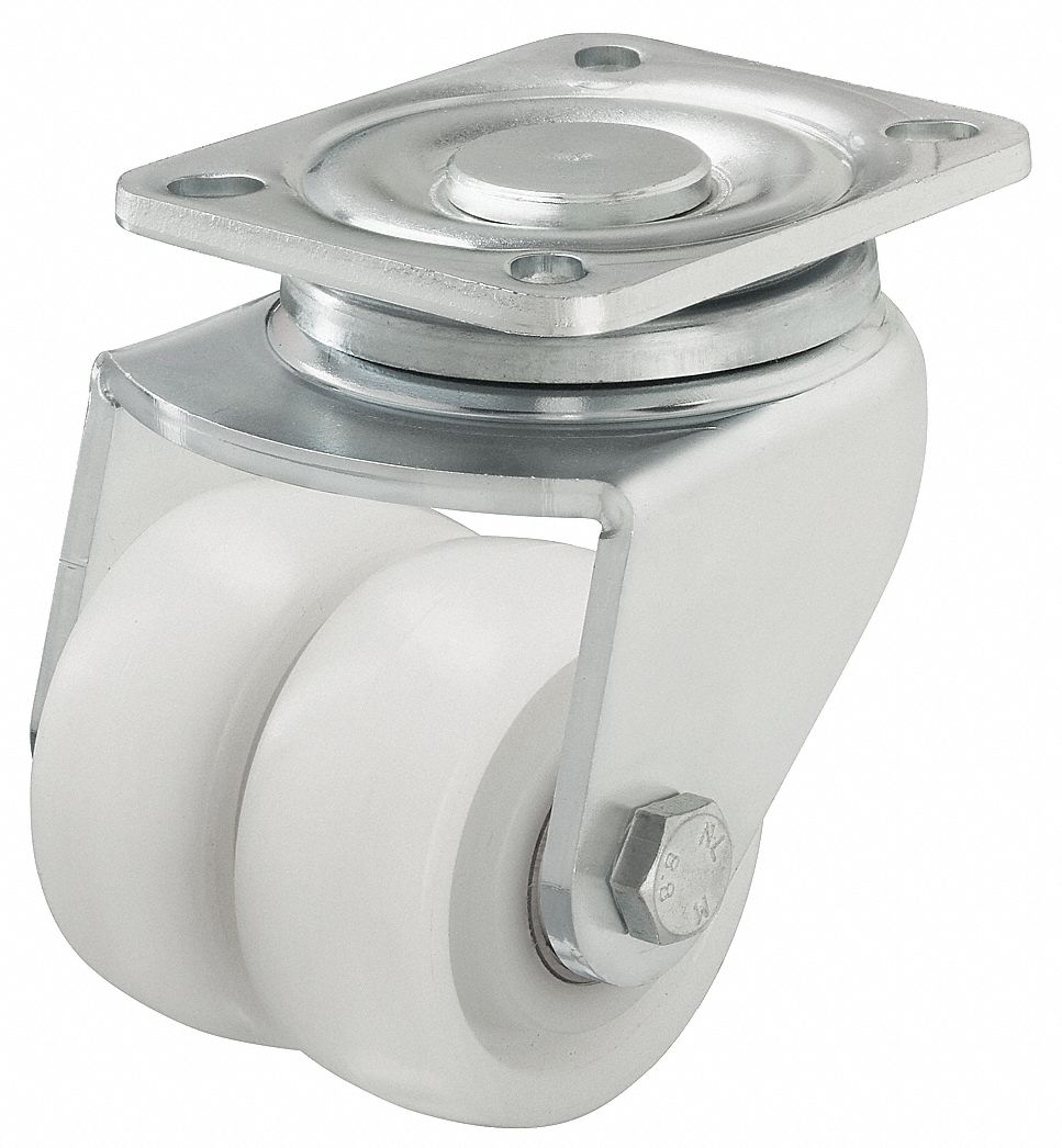 GRAINGER APPROVED LowProfile EasyTurn Standard Plate Caster 3 in
