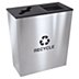 Rectangular Metal Recycling Cans & Stations