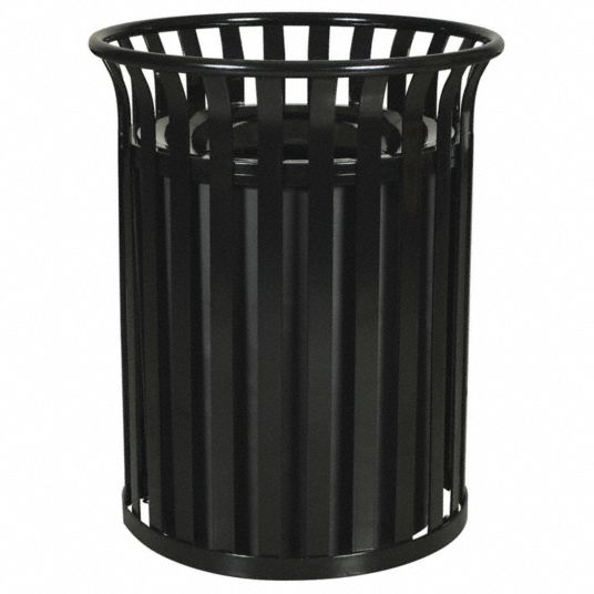 GRAINGER, Streetscape, Round, Trash Can - 22N327|22N327 - Grainger