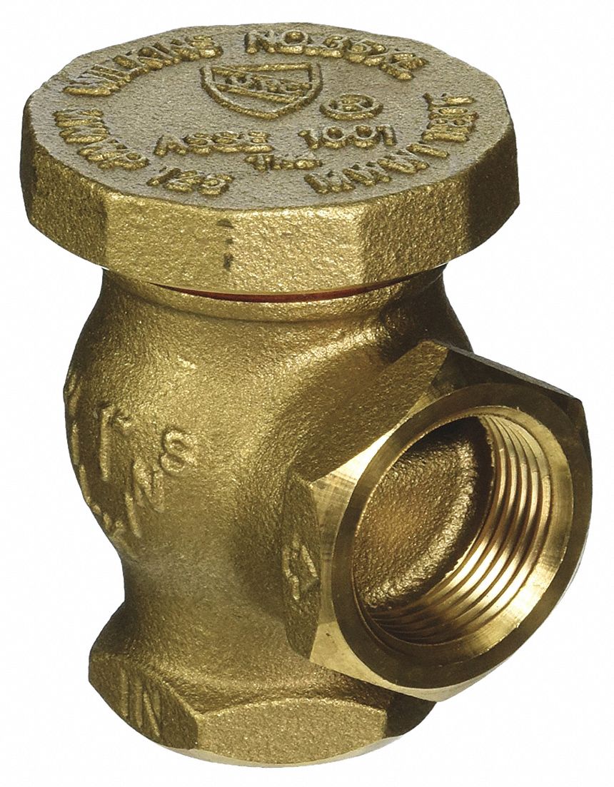 Vacuum Breaker: FNPT x FNPT, 1 1/2 in Pipe Size, Rough Brass, For Water Media, Bronze