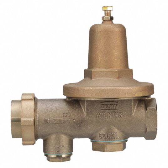 ZURN WILKINS Water Pressure Reducing Valve: 600XL, Bronze/Rubber/Stainless  Steel, 2 in, Strainer