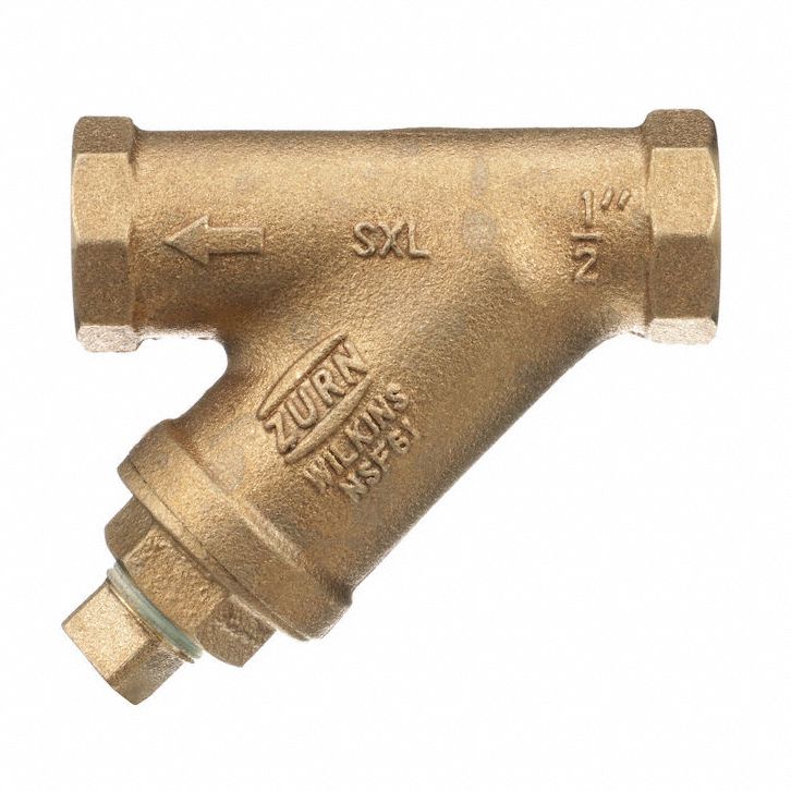 ZURN WILKINS Y Strainer Bronze, 1/2 in, NPT, Mesh, 20 mesh, 300 psi, 3