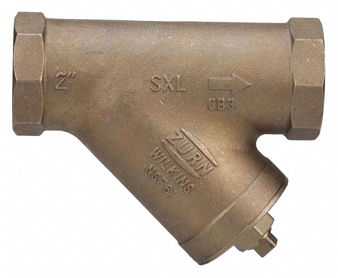 ZURN WILKINS Y Strainer Bronze, 2 in, NPT, Mesh, 20 mesh, 300 psi, 6