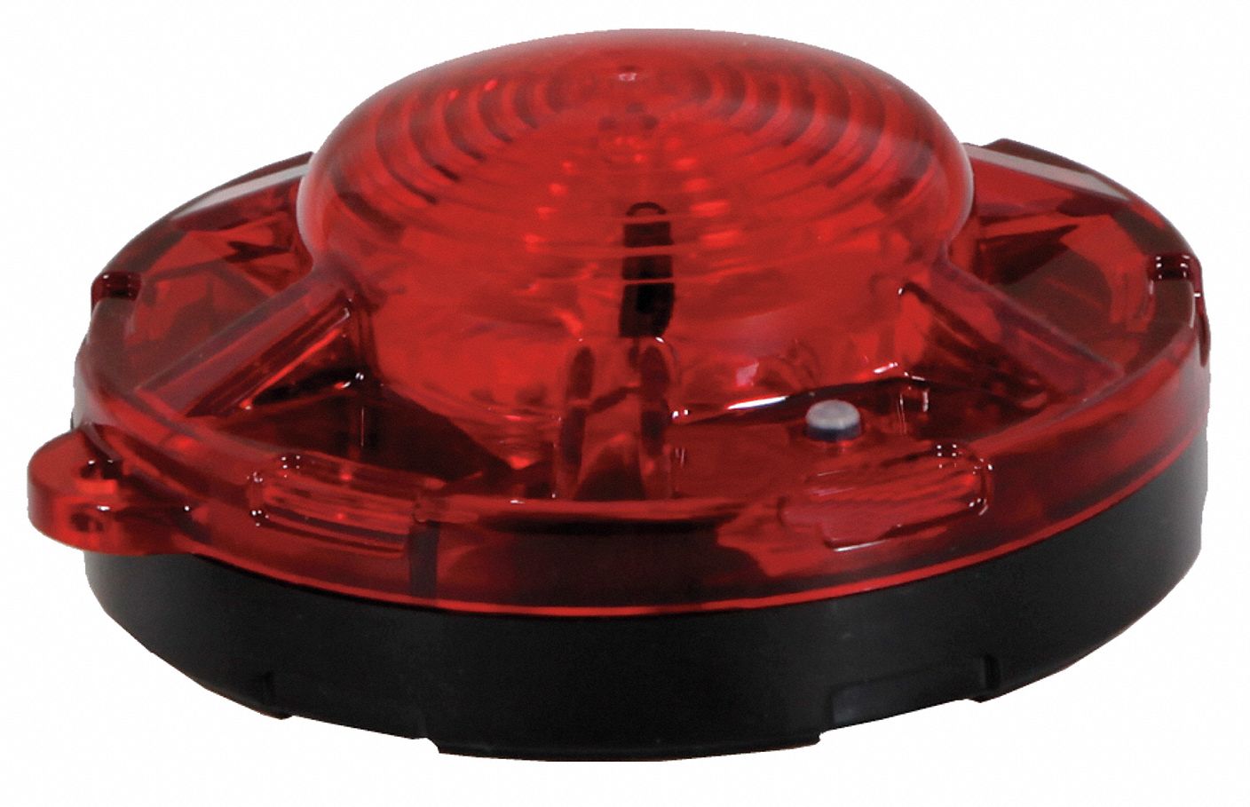 2 Round Red Warning Emergency Light Battery ~ New 
