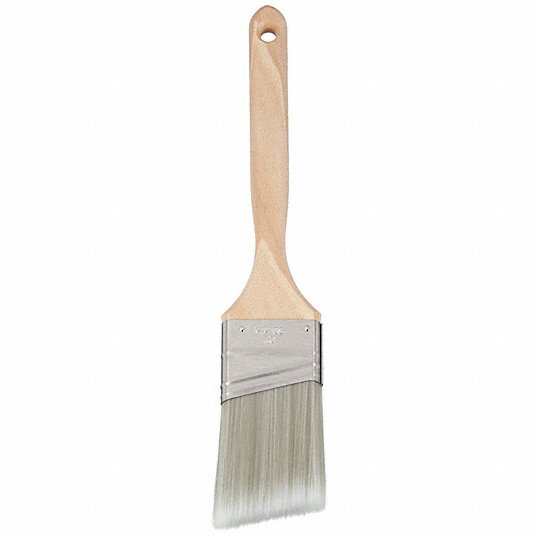 8020015964244, 2 Angled Sash Paint Brush, POLYESTER, Hardwood Handle