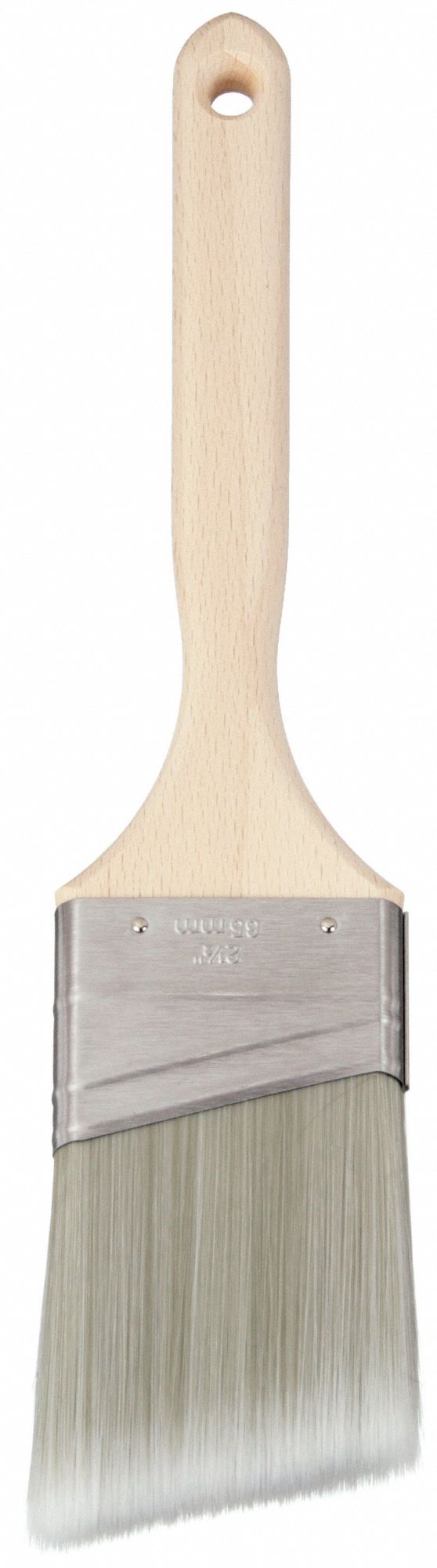 Paint Brush: Angle Sash Brush, 2 1/2 in, Synthetic, Polyester