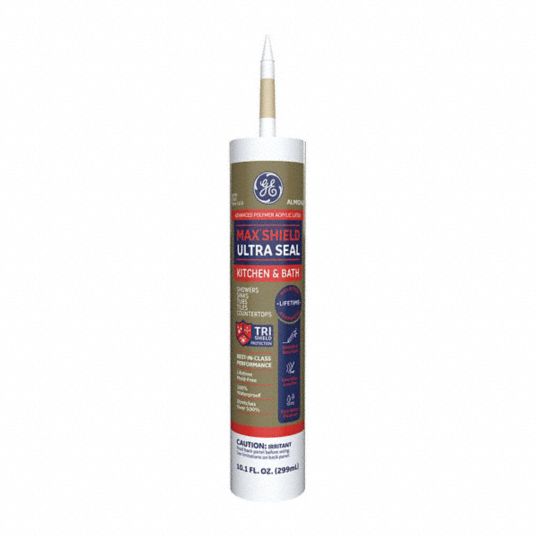 GE Almond Caulk, Acrylic, 10.1 oz Cartridge 22N781MAKB410AD Grainger