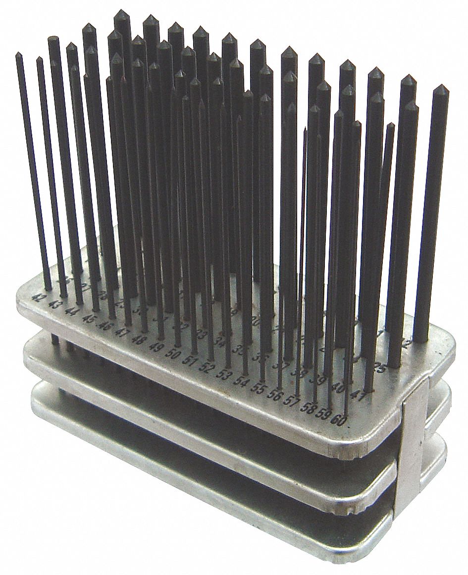 WESTWARD Transfer Punch Set 60 Pieces, Plain Grip, Box, Metal Stand, 1 60 22N85122N851