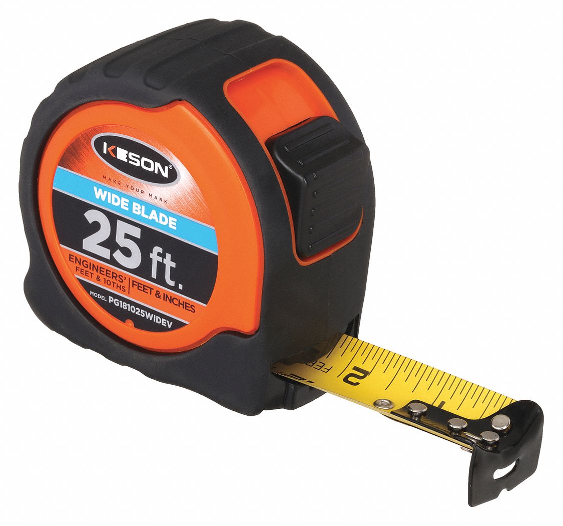 METRE A RUBAN 1-3/16PO X 25PI ORANG
