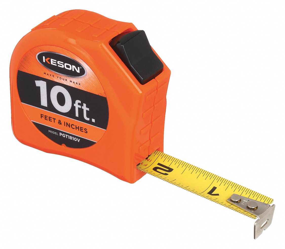 KESON Inch Nonmagnetic Single Hook Tip Tape Measure 22N887 