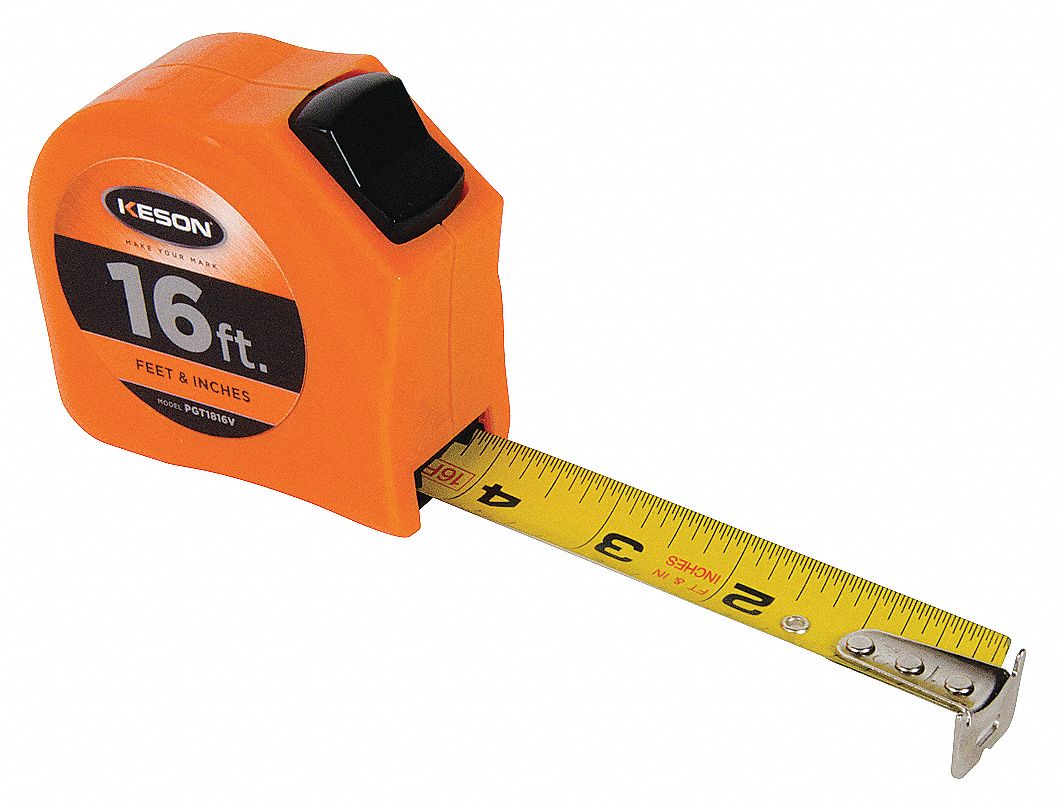 Tape Measure 1 In x 16 ft Orange In./Ft.