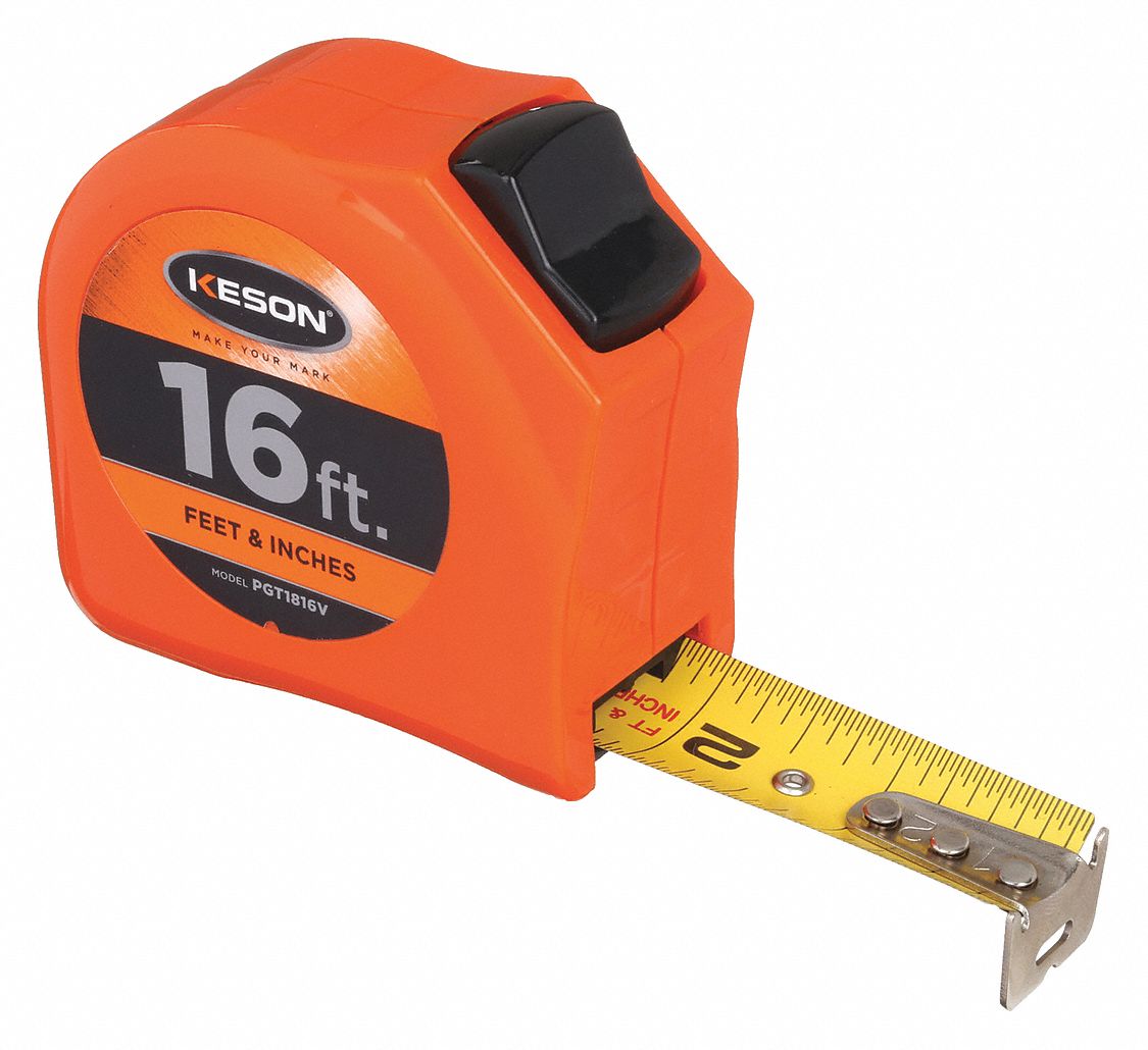 MEASURING TAPE,1 IN X 16 FT,ORANGE