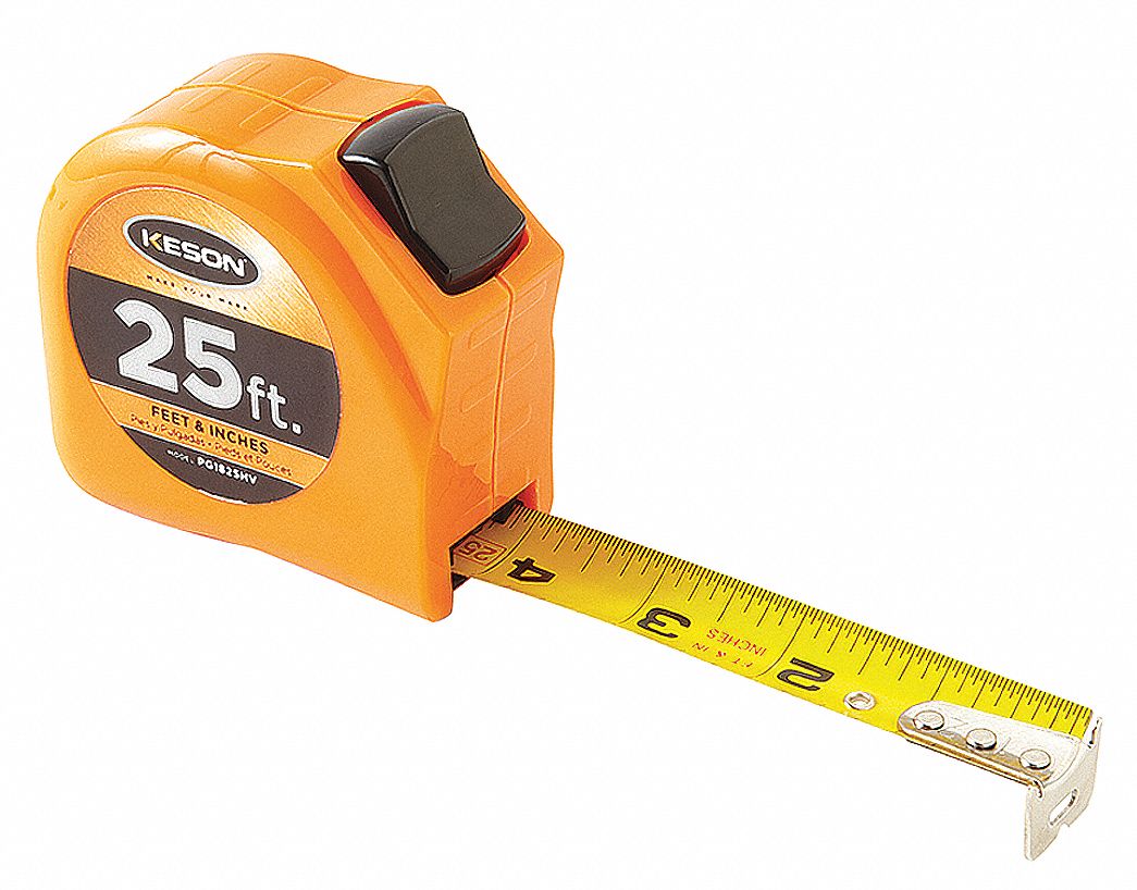 Tape Measure 1 In x 25 ft Orange In./Ft.