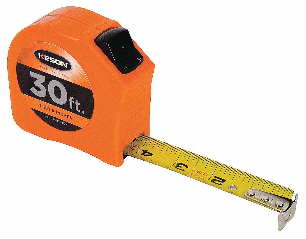 Tape Measure 1 In x 30 ft Orange In./Ft.