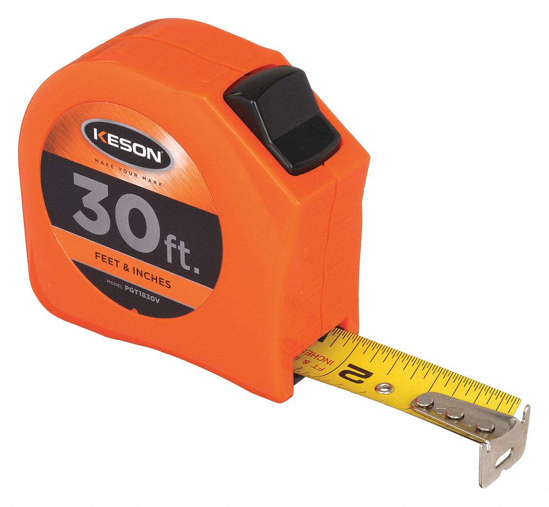 MEASURING TAPE,1 IN X 30 FT,ORANGE