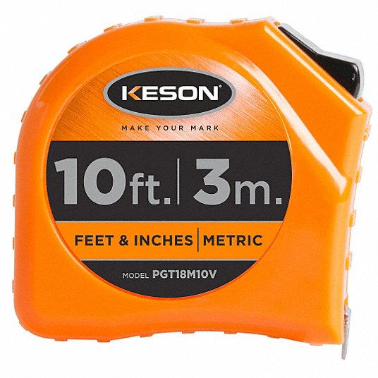 Details about   Keson Pg1810 10 Ft Tape Measure 5/8 In Blade 